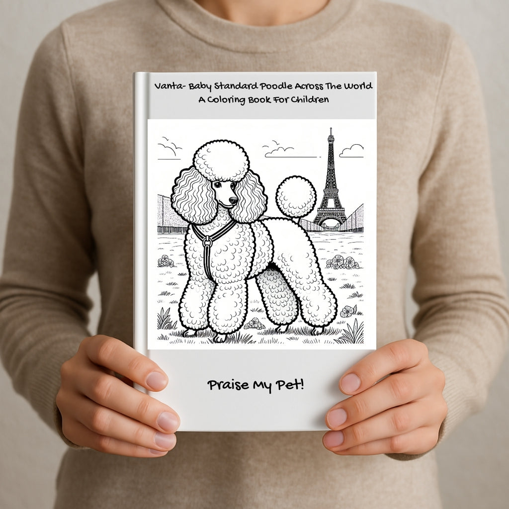 Vanta- Baby Standard Poodle Across The World: A Coloring Book For Children