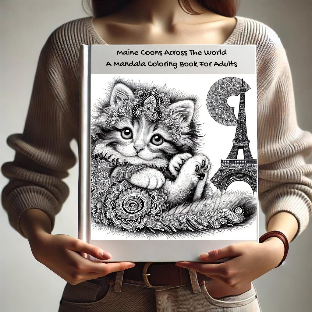 Maine Coons Across The World: A Mandala Coloring Book For Adults