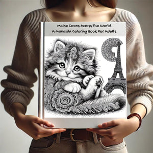 Maine Coons Across The World: A Mandala Coloring Book For Adults