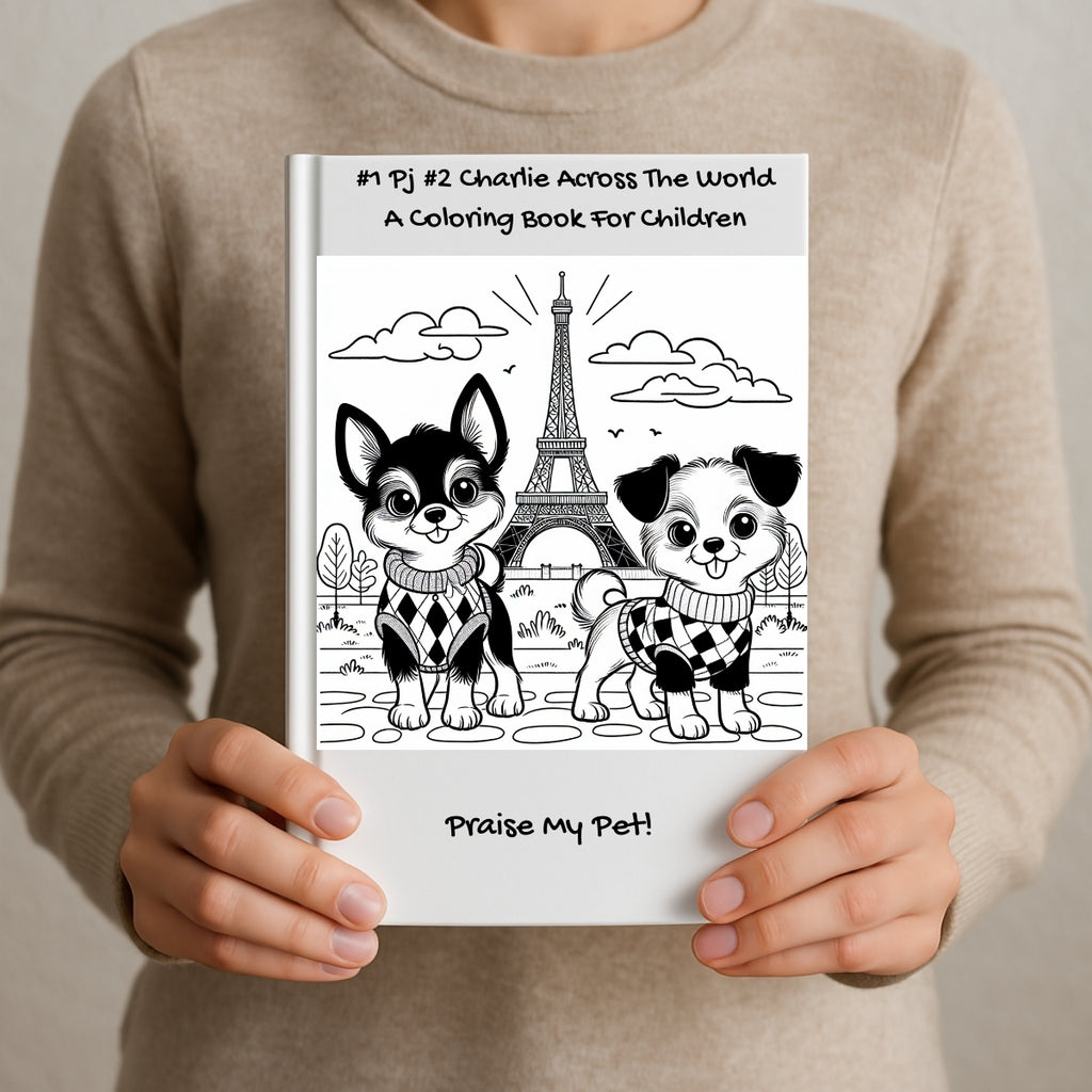 #1 Pj #2 Charlie Across The World: A Coloring Book For Children