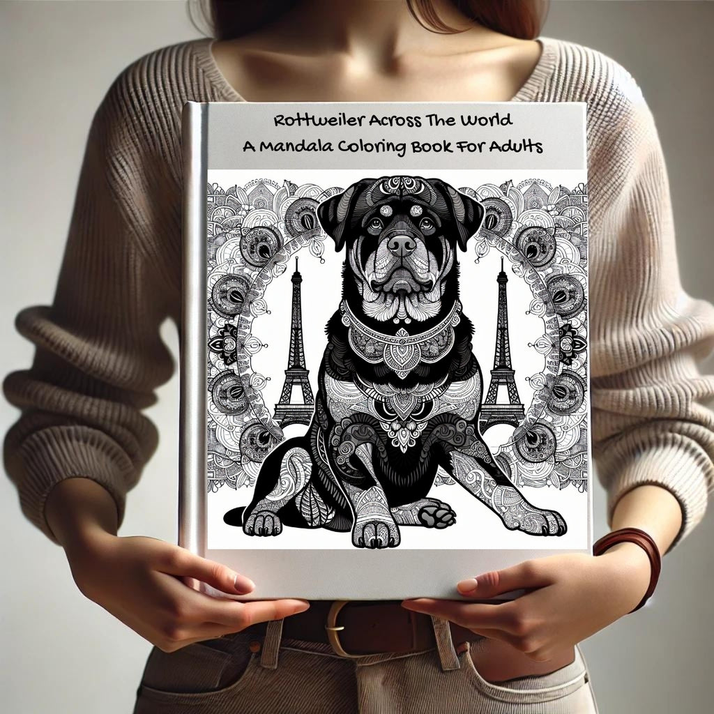 Rottweiler Across The World: A Mandala Coloring Book For Adults