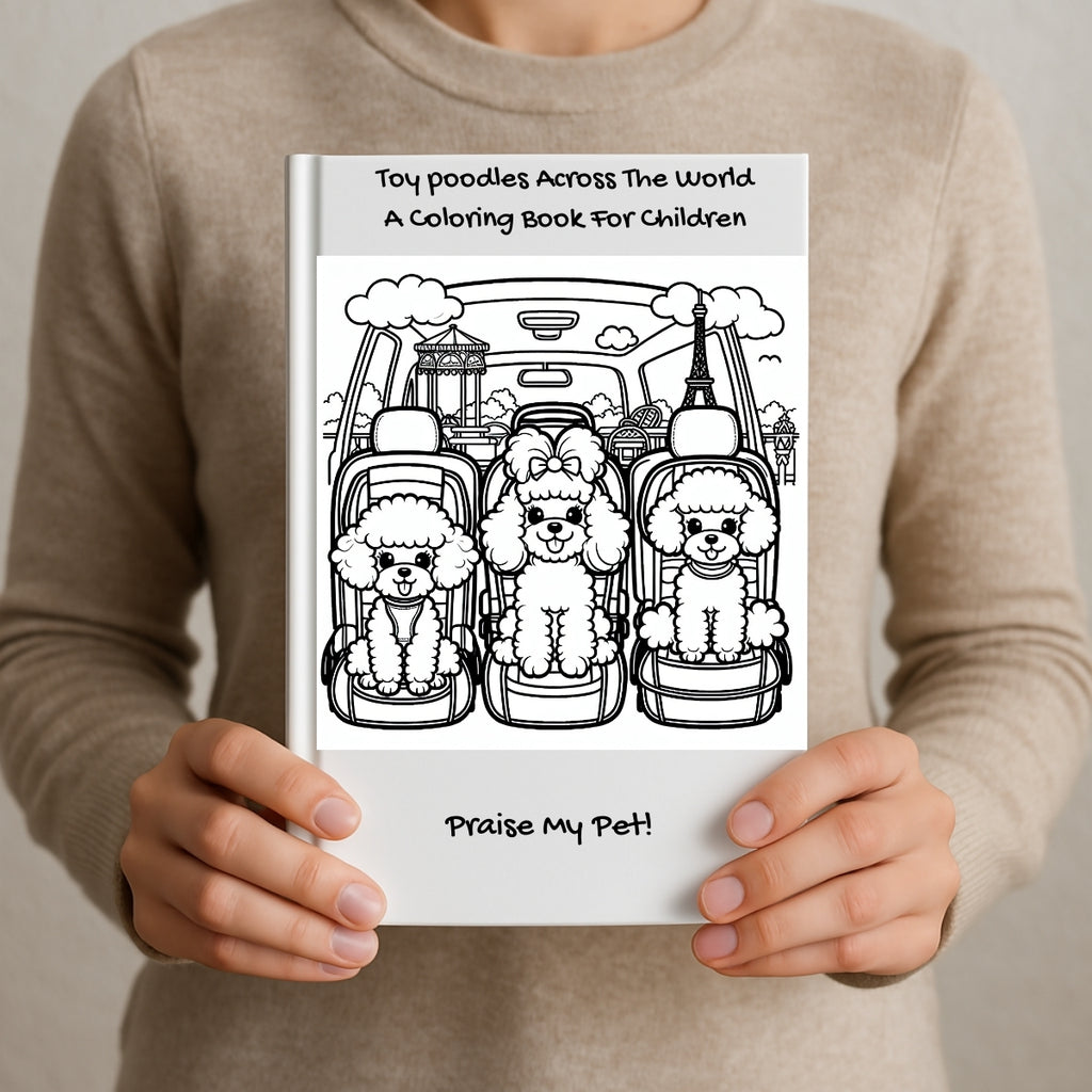 Toy poodles Across The World: A Coloring Book For Children