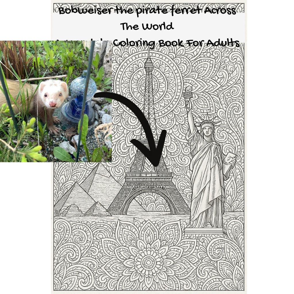 Bobweiser the pirate ferret Across The World: A Mandala Coloring Book For Adults