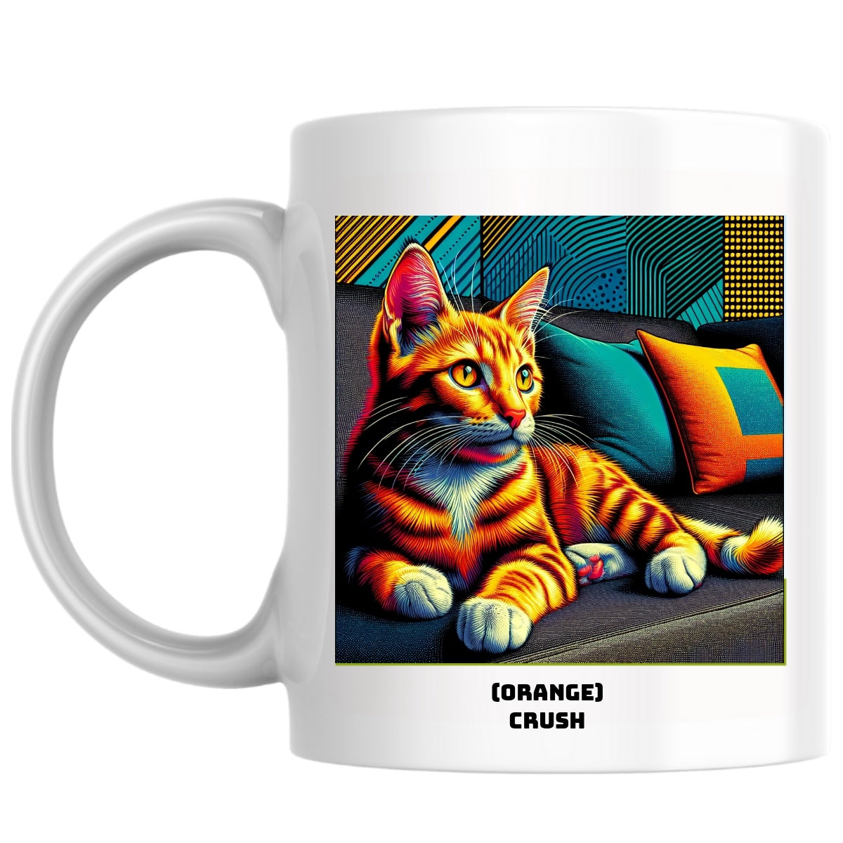 (Orange) Crush the Magnificent: Pop Art Coffee Mug