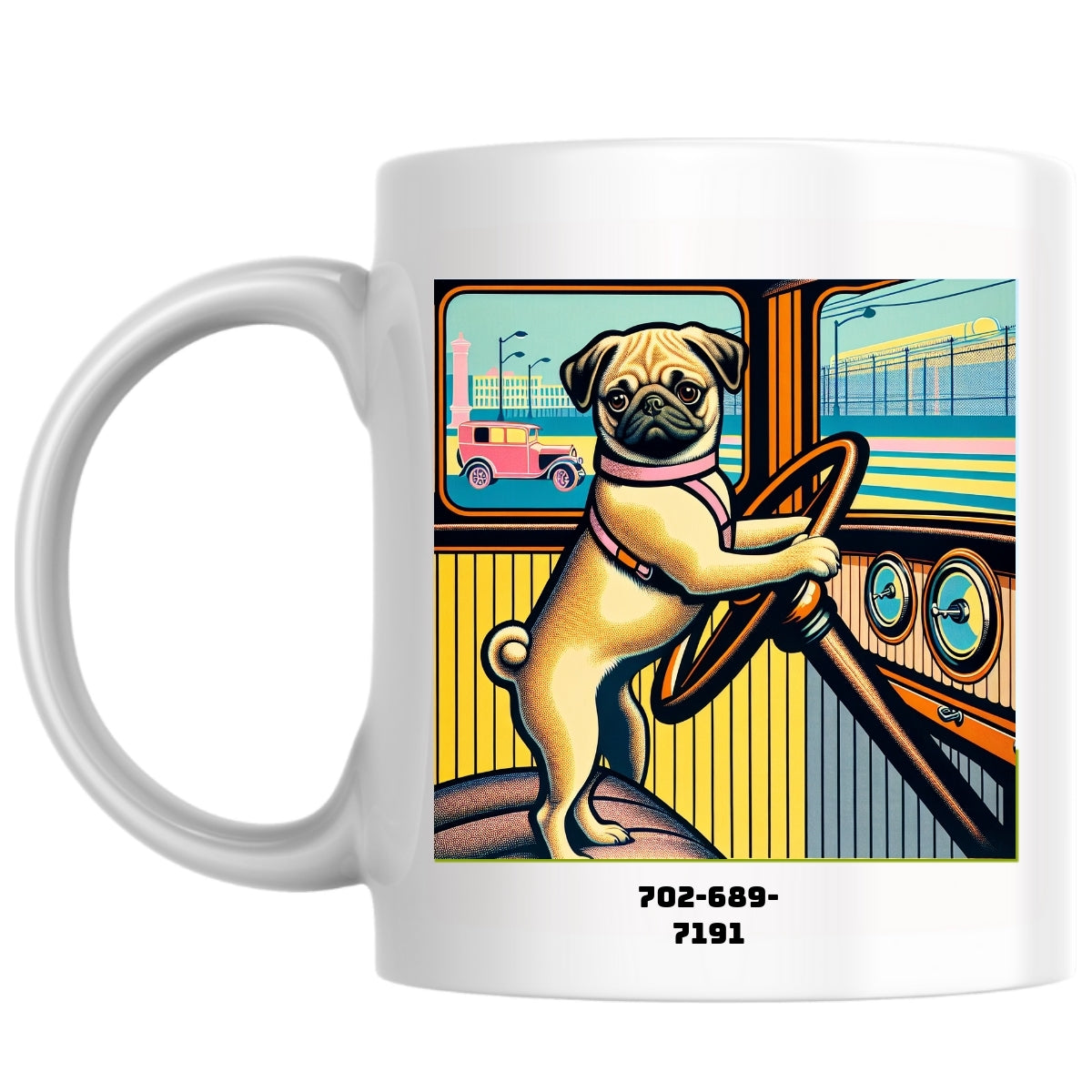 702-689-7191 the Magnificent: Pop Art Coffee Mug
