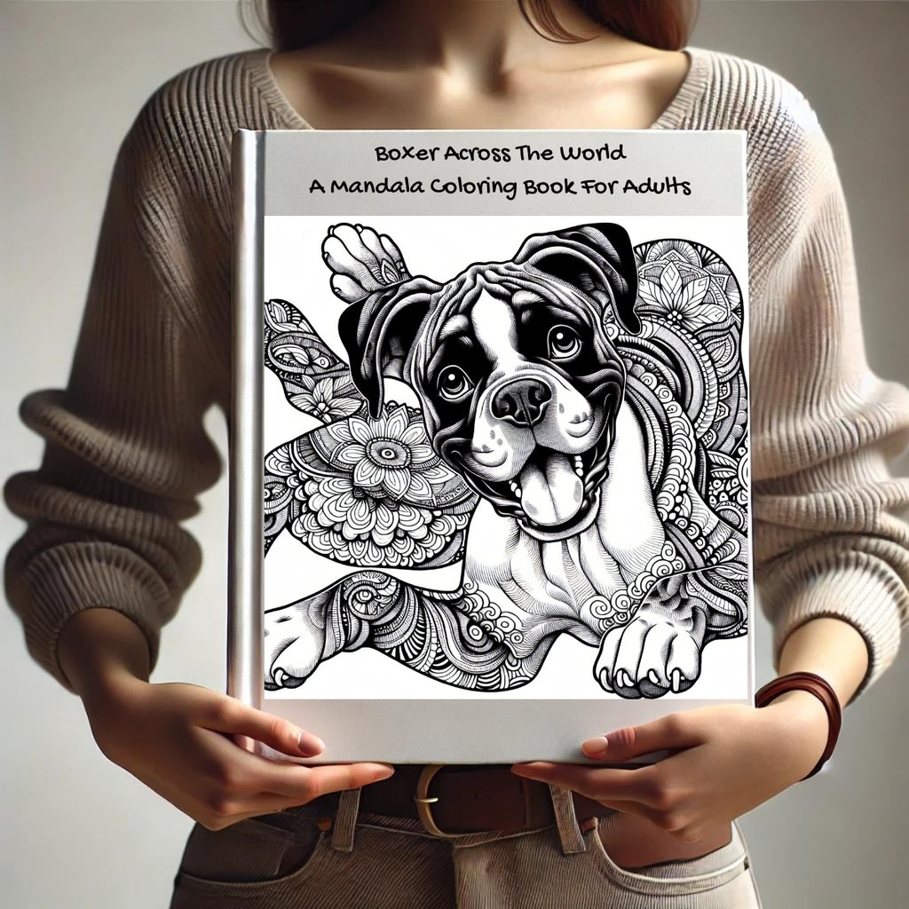 Boxer Across The World: A Mandala Coloring Book For Adults