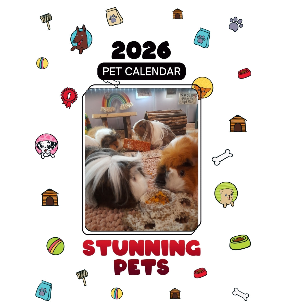 Guinea pigs Headlines Stunning Pets: A 2026 Pet Calendar