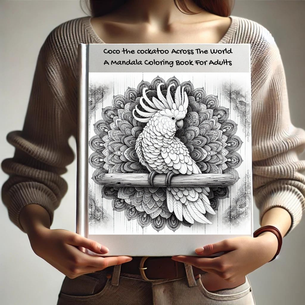Coco the cockatoo Across The World: A Mandala Coloring Book For Adults