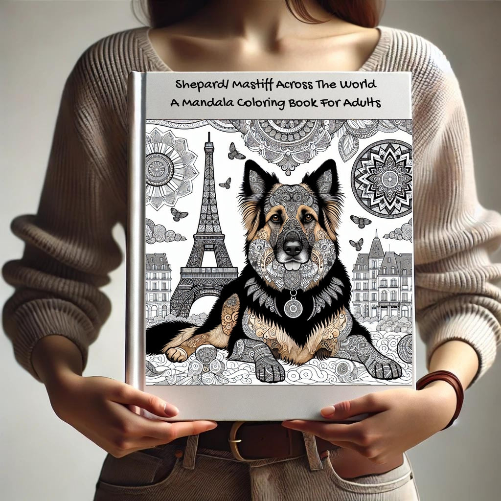 Shepard/ Mastiff Across The World: A Mandala Coloring Book For Adults