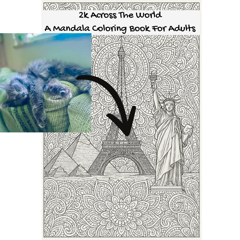 2k Across The World: A Mandala Coloring Book For Adults