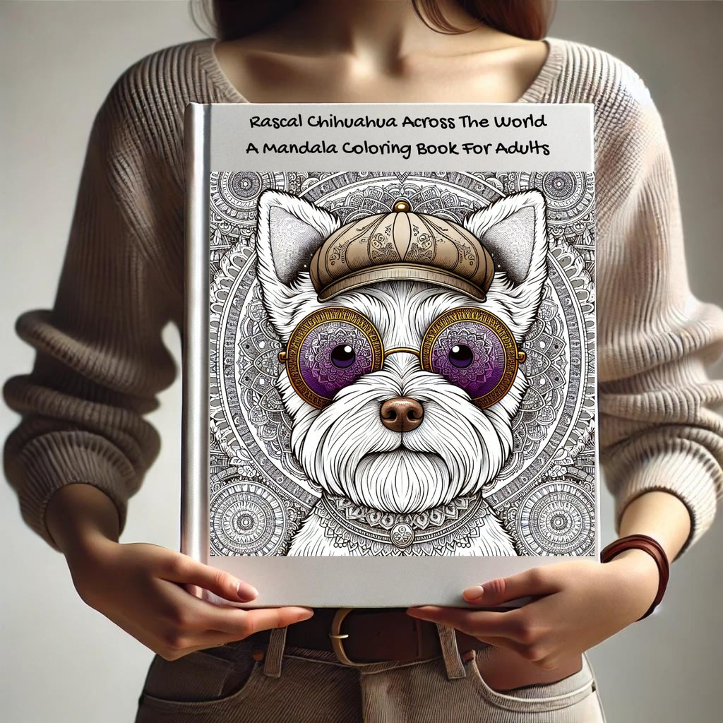 Rascal Chihuahua Across The World: A Mandala Coloring Book For Adults