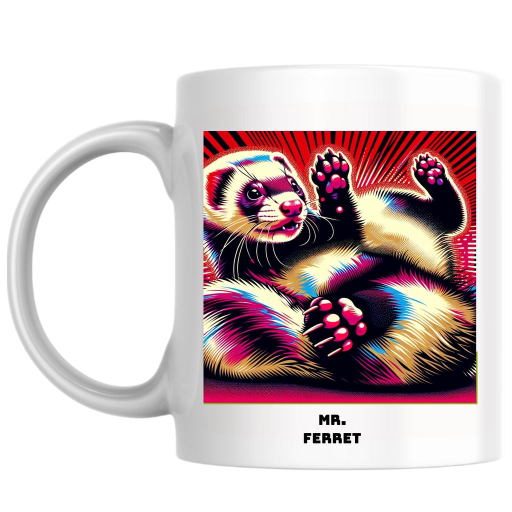 Mr. Ferret the Magnificent: Pop Art Coffee Mug