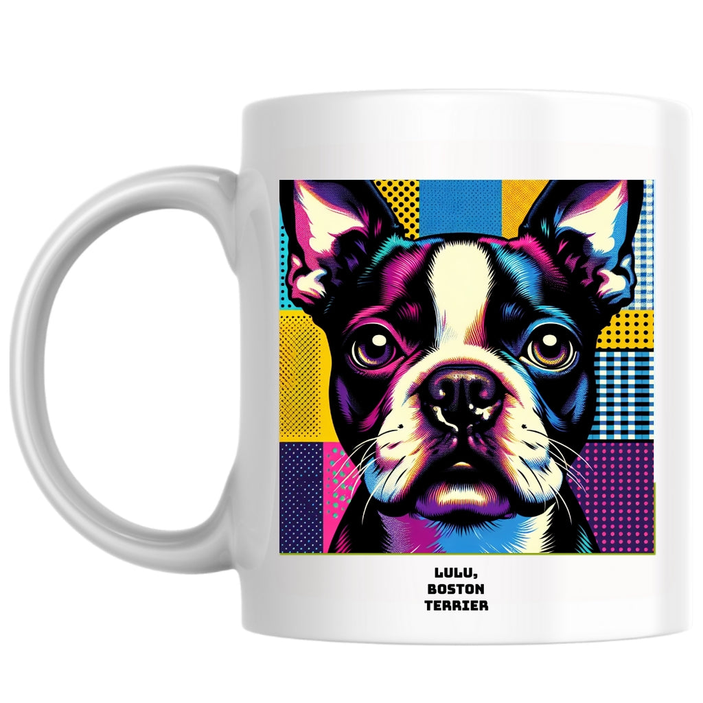 Lulu, Boston terrier the Magnificent: Pop Art Coffee Mug