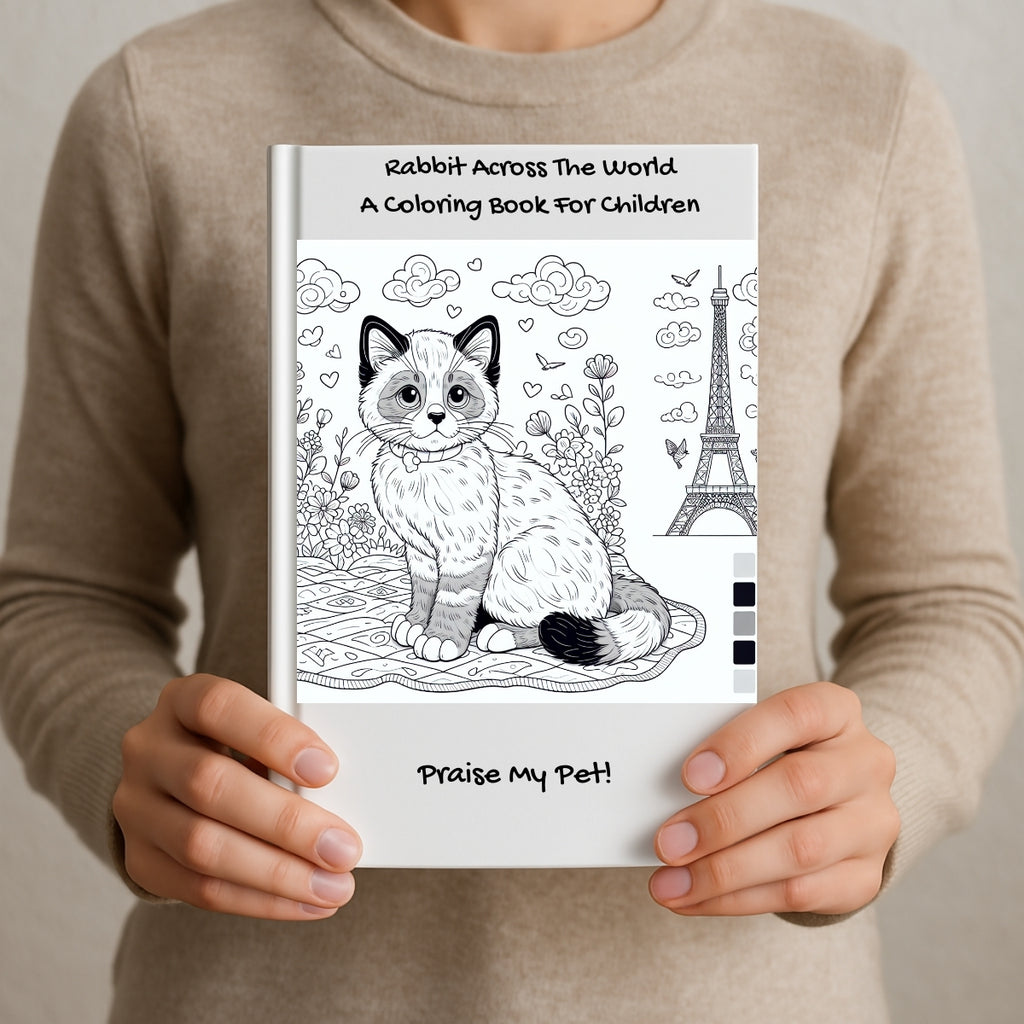 Rabbit Across The World: A Coloring Book For Children
