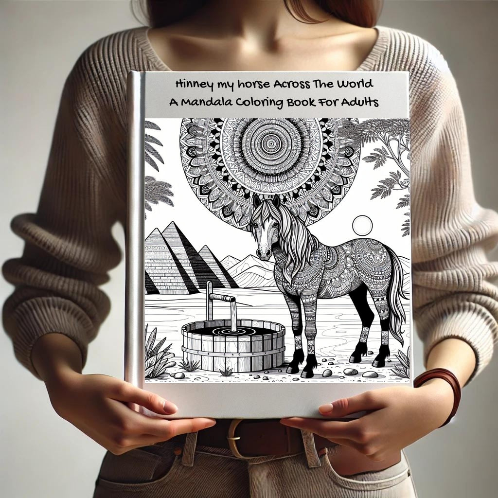 Hinney my horse Across The World: A Mandala Coloring Book For Adults