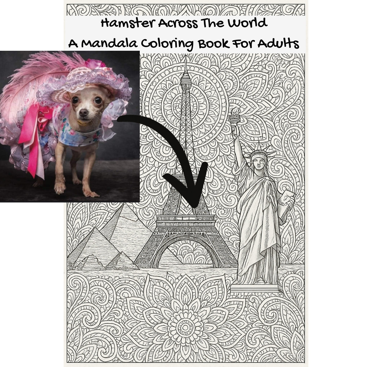 Hamster Across The World: A Mandala Coloring Book For Adults