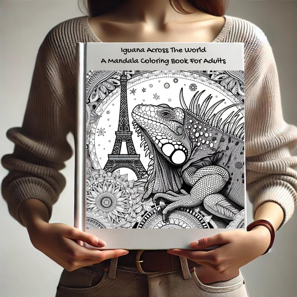 Iguana Across The World: A Mandala Coloring Book For Adults