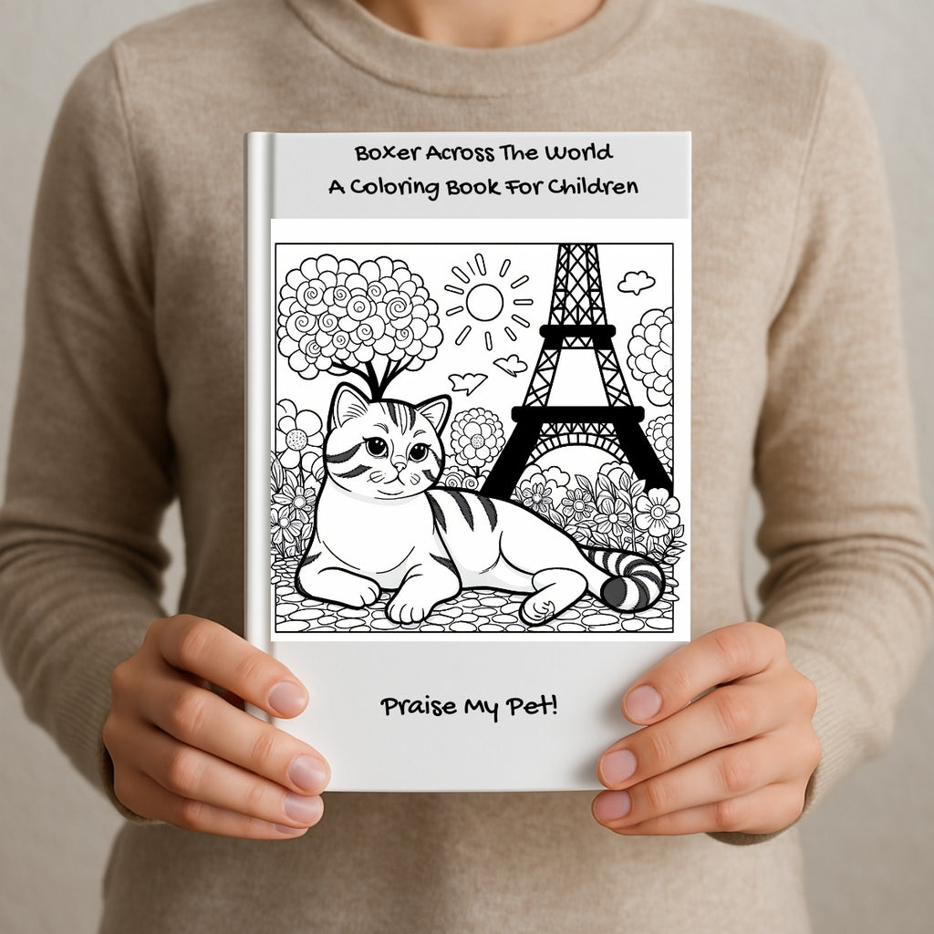 Boxer Across The World: A Coloring Book For Children