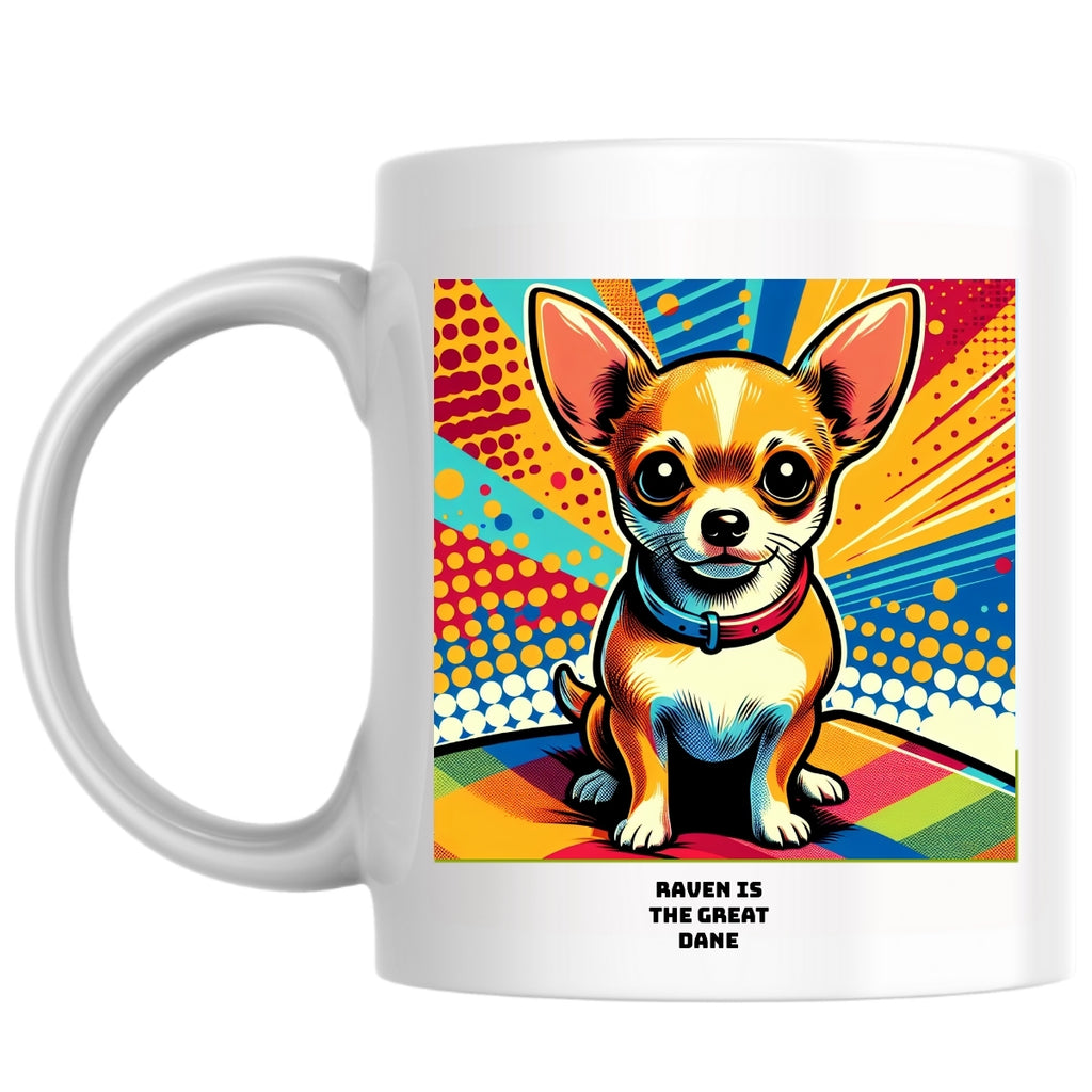 Raven is the great dane the Magnificent: Pop Art Coffee Mug
