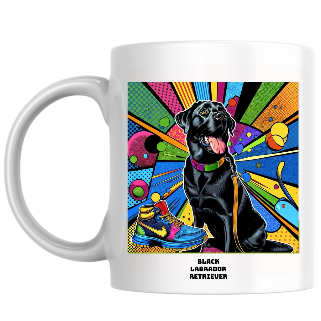 Black Labrador retriever the Magnificent: Pop Art Coffee Mug