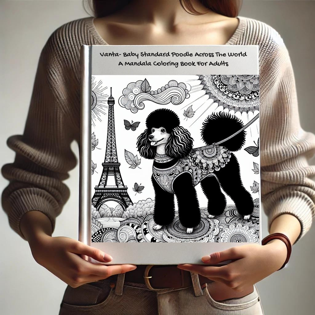 Vanta- Baby Standard Poodle Across The World: A Mandala Coloring Book For Adults
