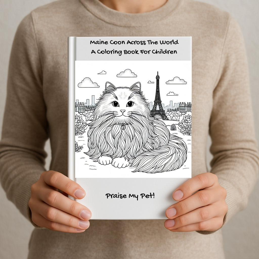 Maine Coon Across The World: A Coloring Book For Children