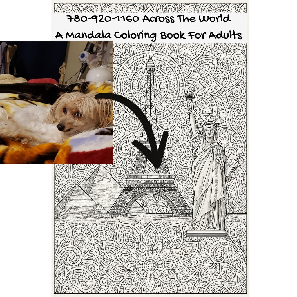 780-920-1160 Across The World: A Mandala Coloring Book For Adults