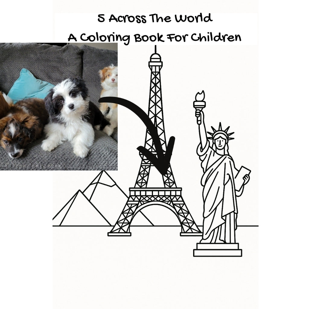 5 Across The World: A Coloring Book For Children