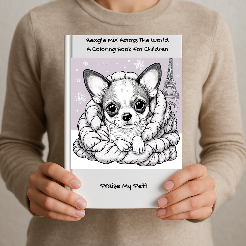 Beagle Mix Across The World: A Coloring Book For Children