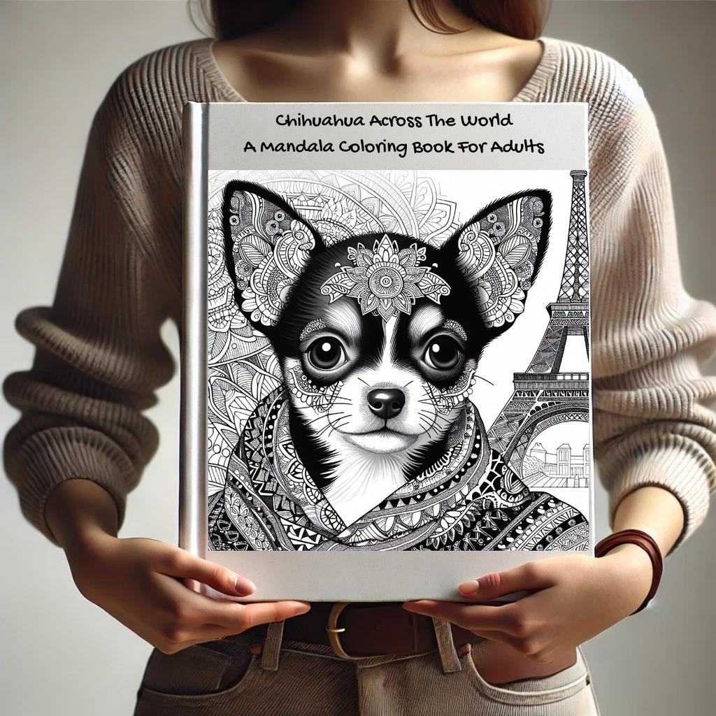 Chihuahua Across The World: A Mandala Coloring Book For Adults