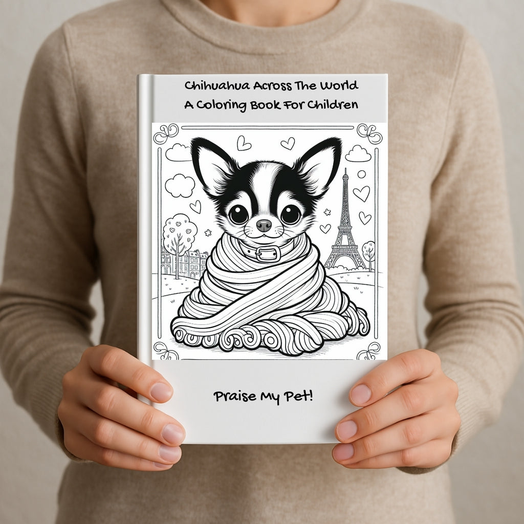 Chihuahua Across The World: A Coloring Book For Children