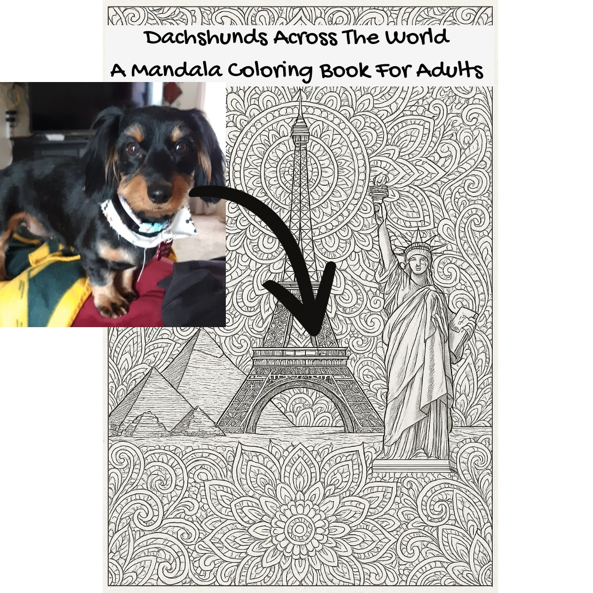 Dachshunds Across The World: A Mandala Coloring Book For Adults