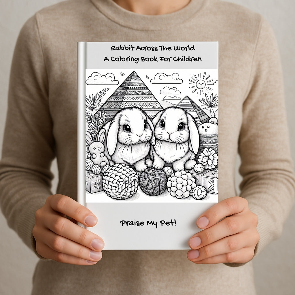 Rabbit Across The World: A Coloring Book For Children