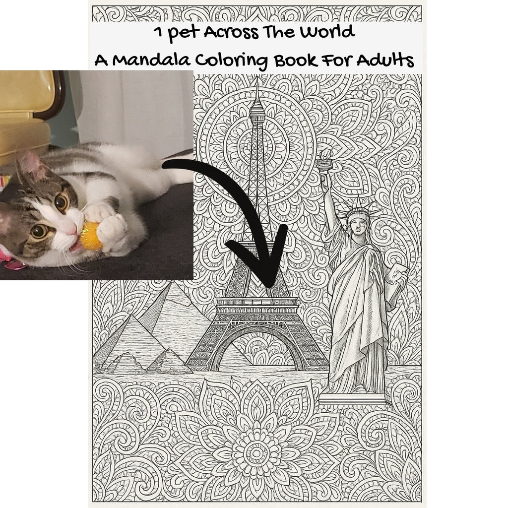 1 pet Across The World: A Mandala Coloring Book For Adults