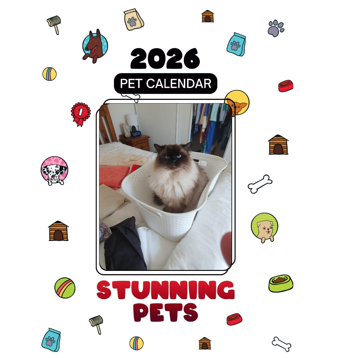 1 is Lucky(dog)2Simba (cat) Headlines Stunning Pets: A 2026 Pet Calendar