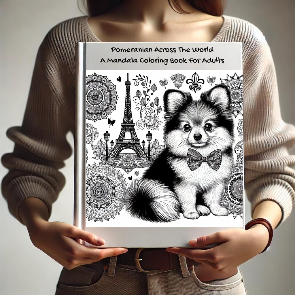 Pomeranian Across The World: A Mandala Coloring Book For Adults