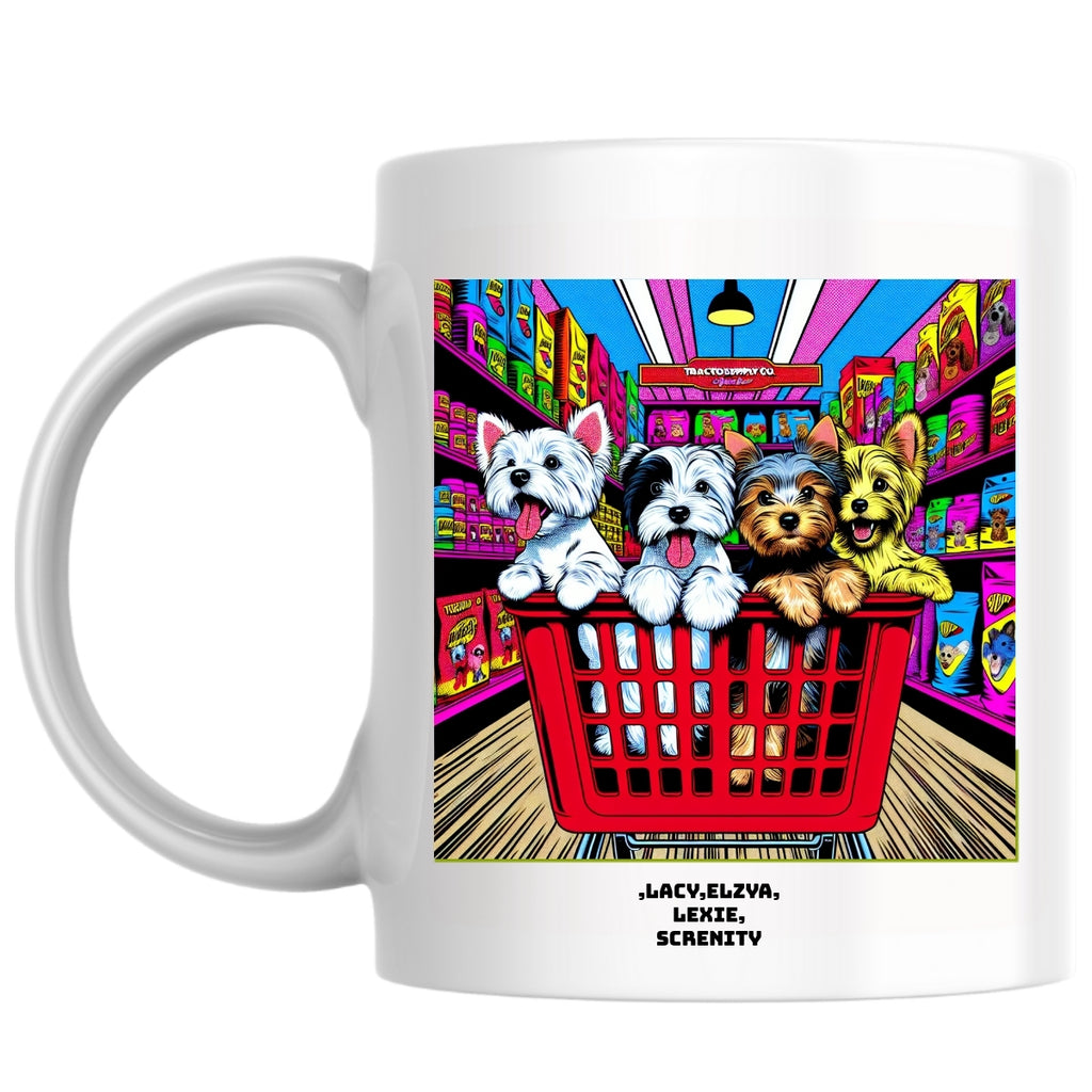 ,Lacy,Elzya, Lexie, screnity the Magnificent: Pop Art Coffee Mug
