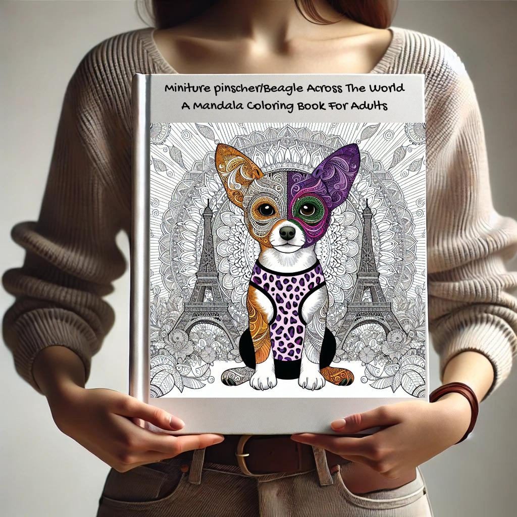 Miniture pinscher/Beagle Across The World: A Mandala Coloring Book For Adults