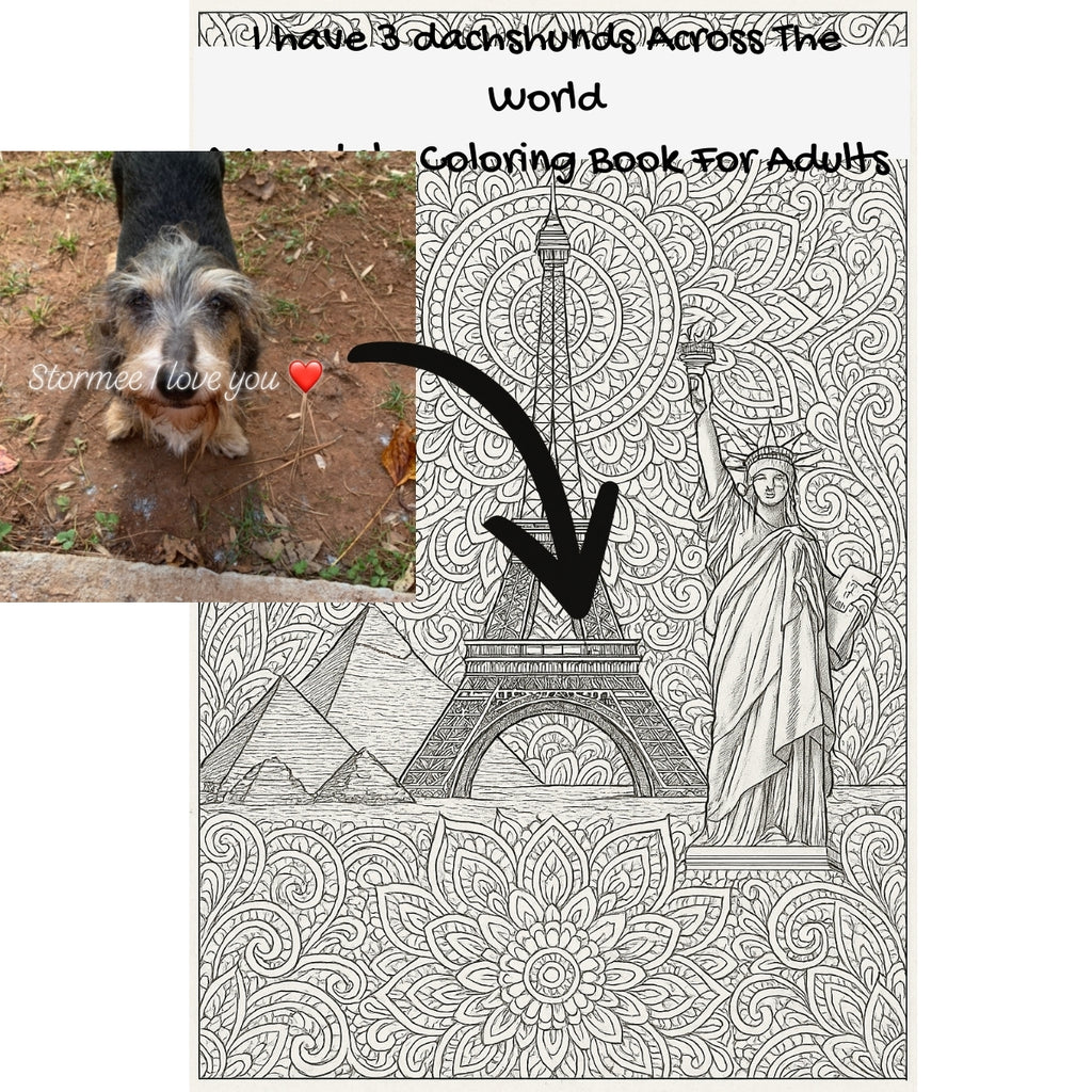 I have 3 dachshunds Across The World: A Mandala Coloring Book For Adults