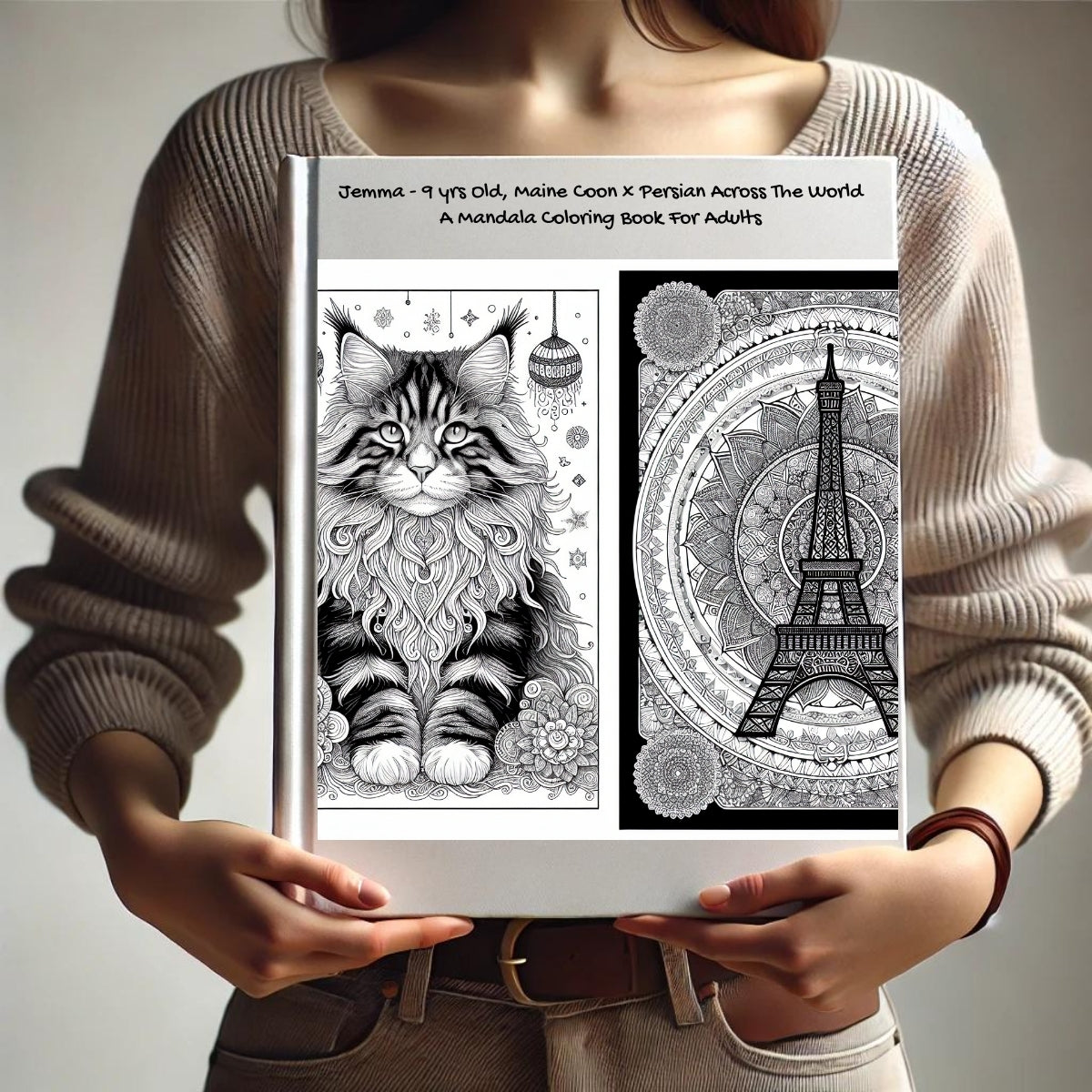 Jemma - 9 yrs Old, Maine Coon x Persian Across The World: A Mandala Coloring Book For Adults