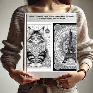 Jemma - 9 yrs Old, Maine Coon x Persian Across The World: A Mandala Coloring Book For Adults