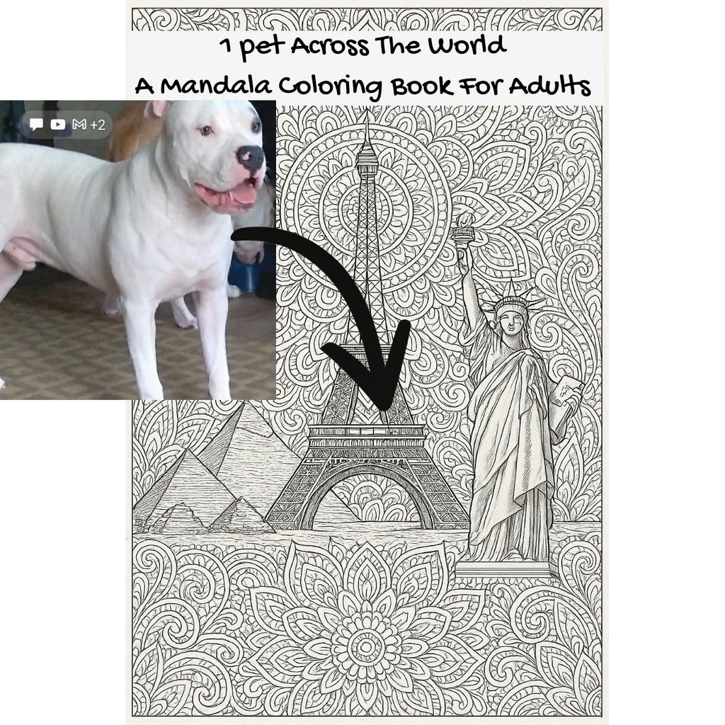 1 pet Across The World: A Mandala Coloring Book For Adults