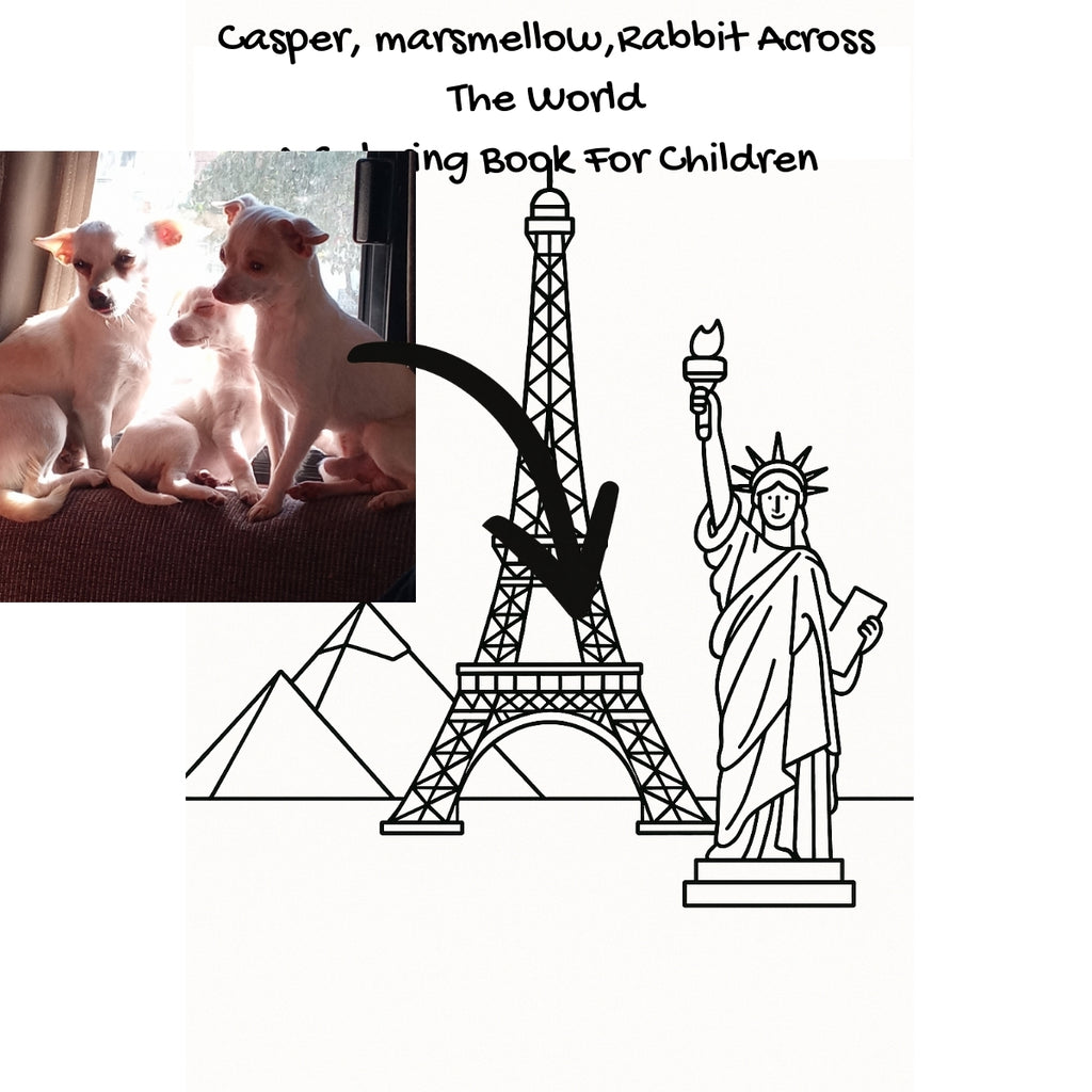 Casper, marsmellow,Rabbit Across The World: A Coloring Book For Children