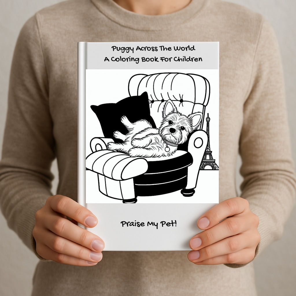 Puggy Across The World: A Coloring Book For Children