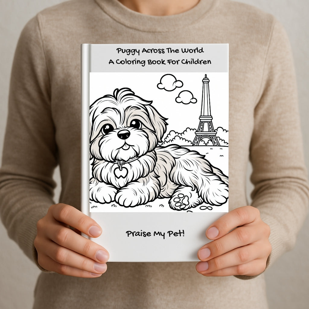 Puggy Across The World: A Coloring Book For Children
