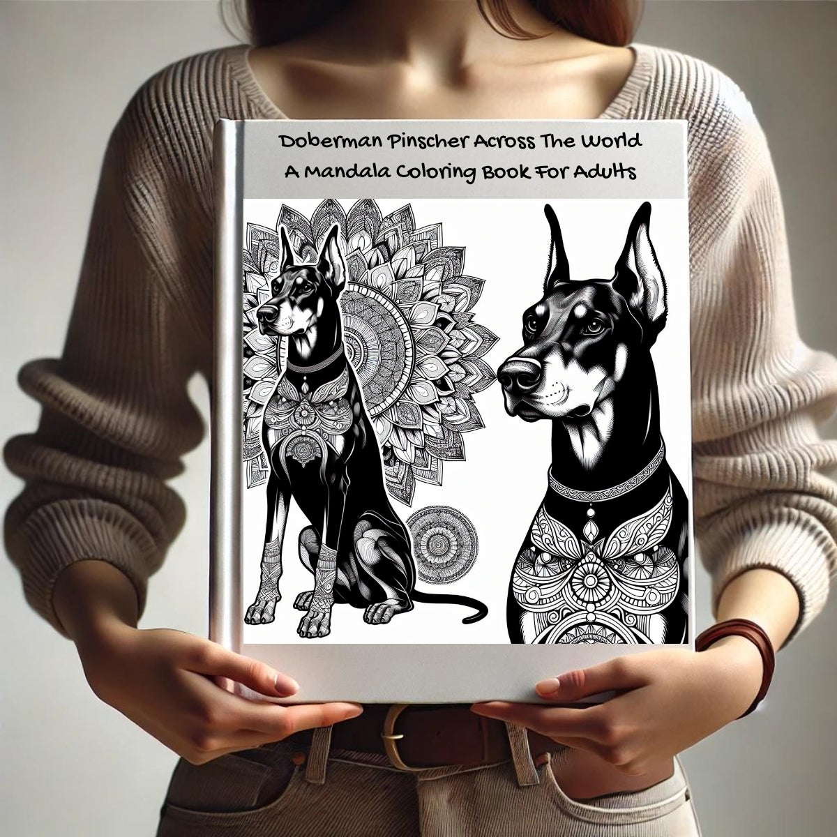 Doberman Pinscher Across The World: A Mandala Coloring Book For Adults