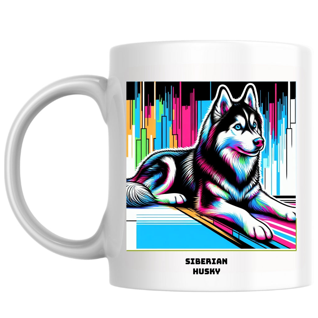 Siberian Husky the Magnificent: Pop Art Coffee Mug