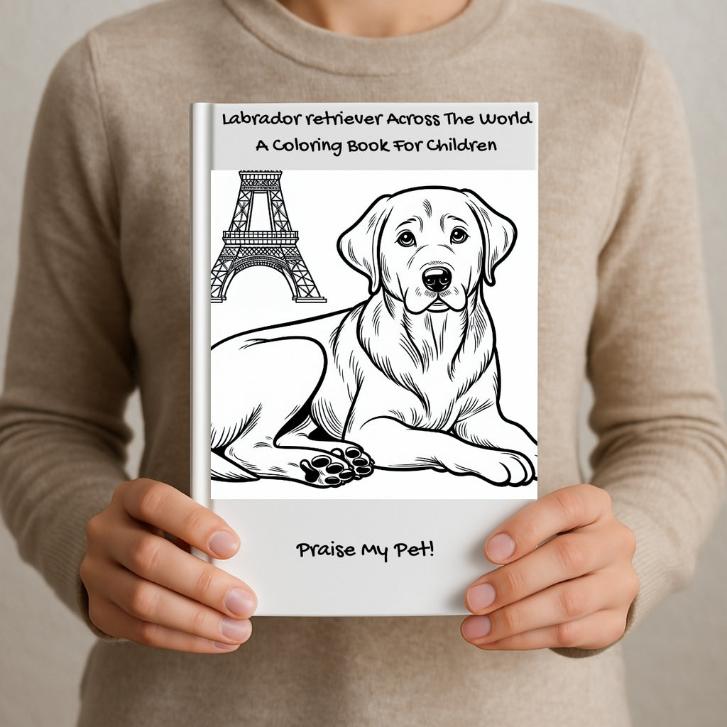 Labrador retriever Across The World: A Coloring Book For Children