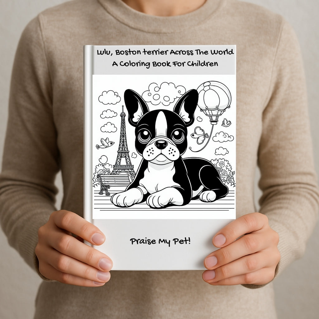 Lulu, Boston terrier Across The World: A Coloring Book For Children