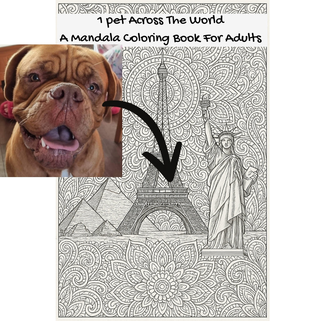 1 pet Across The World: A Mandala Coloring Book For Adults